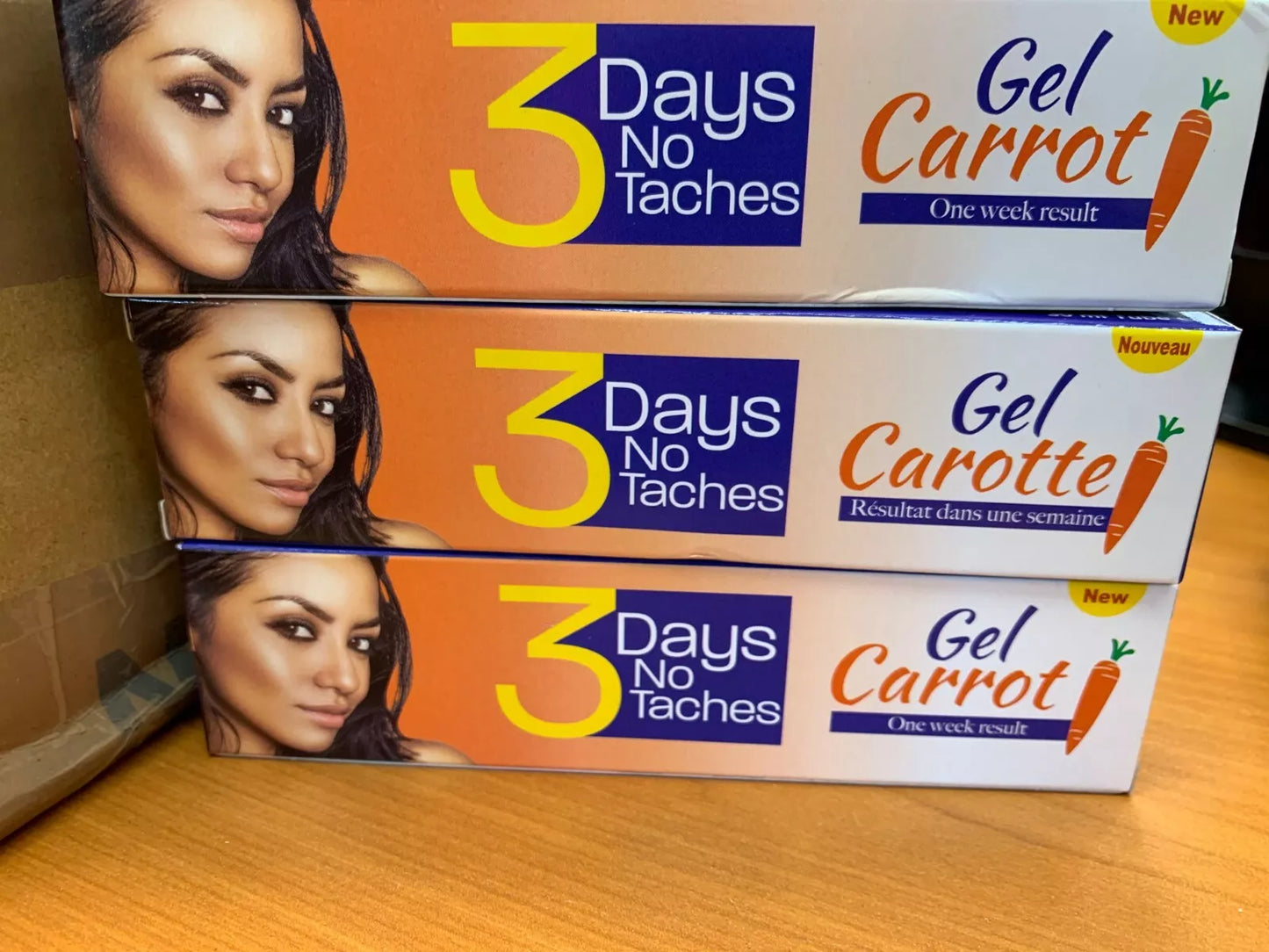 3 Days No Taches Gel Carrot Tube 30g(Pack of 3)